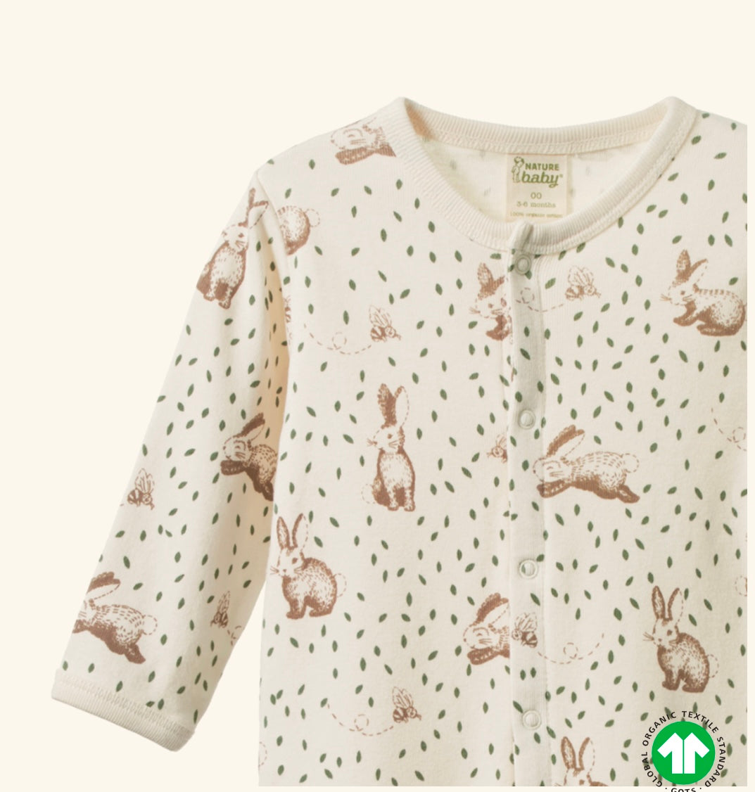 RABBITTY PRINT cotton stretch and grow
