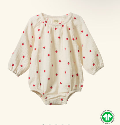 Meadow bodysuit- Raspberry print