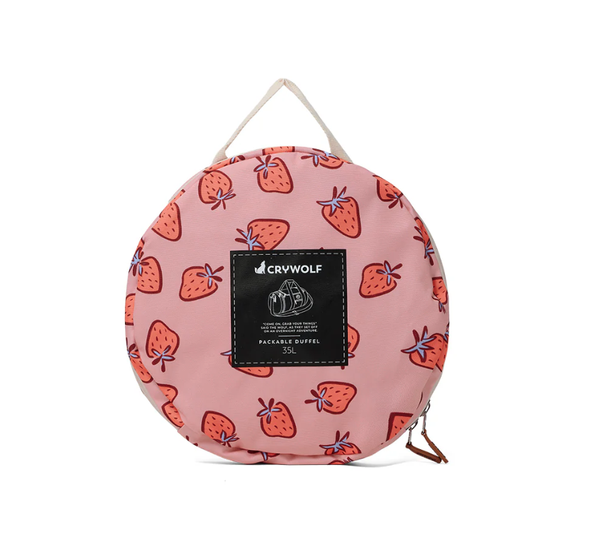 PACKABLE DUFFEL BAG Strawberry Splash