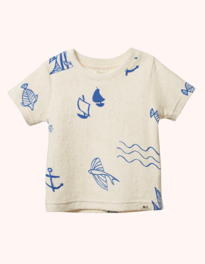RIVER TEE TERRY- Atlantic Print