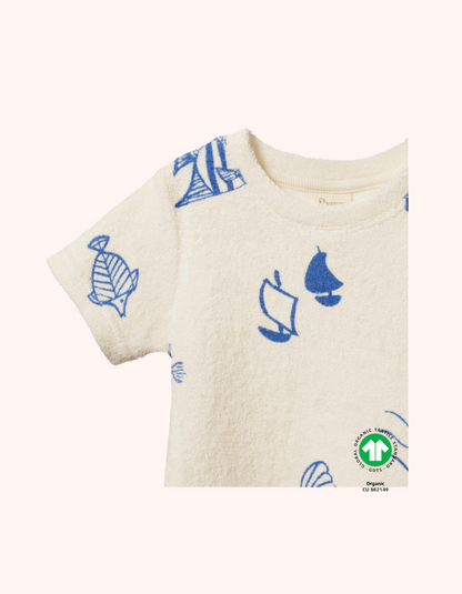 RIVER TEE TERRY- Atlantic Print