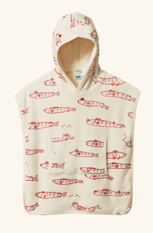 Poncho Towel - Rose Dust Print Terry