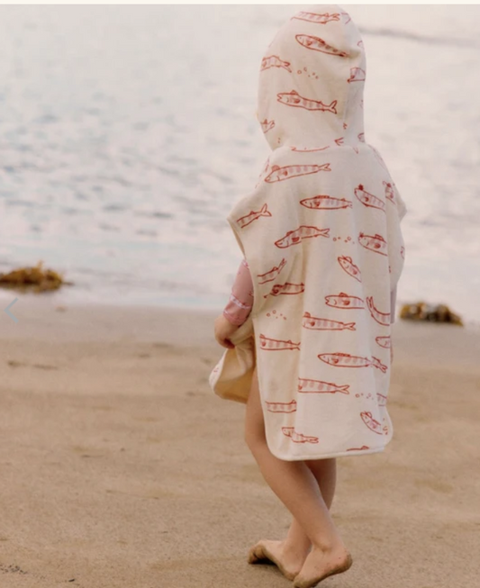 Poncho Towel - Rose Dust Print Terry