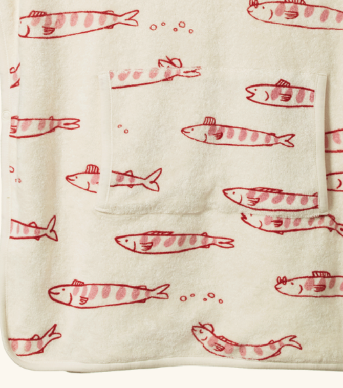 Poncho Towel - Rose Dust Print Terry