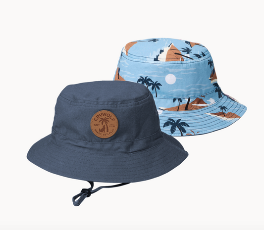 Reversible Bucket Hat Blue Lost Island