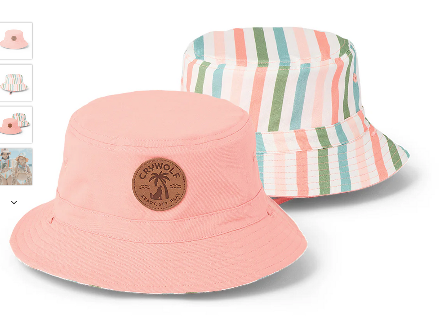 REVERSIBLE BUCKET HAT - Summer Stripe