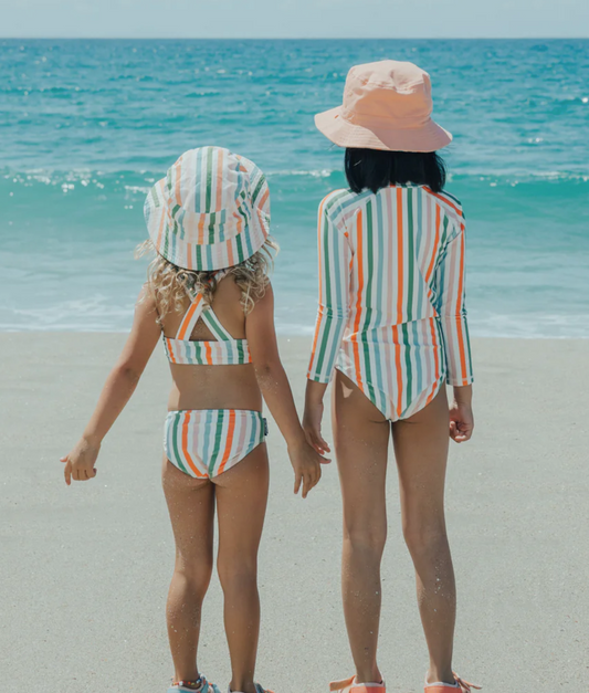 REVERSIBLE BUCKET HAT - Summer Stripe