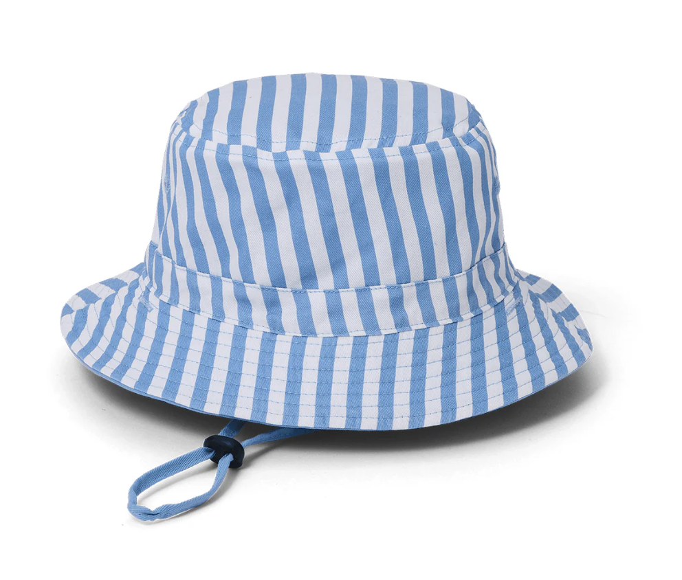 REVERSIBLE BUCKET HAT Sky Blue Stripe