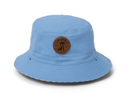 REVERSIBLE BUCKET HAT Sky Blue Stripe