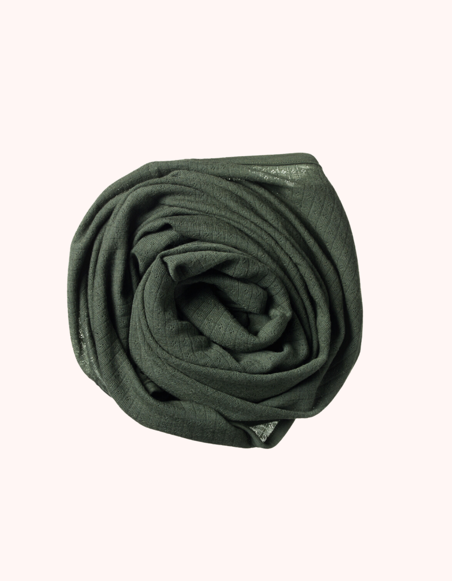 Merino Pointelle Wrap - Thyme
