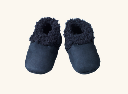 Nature Baby Lambskin Booties Navy
