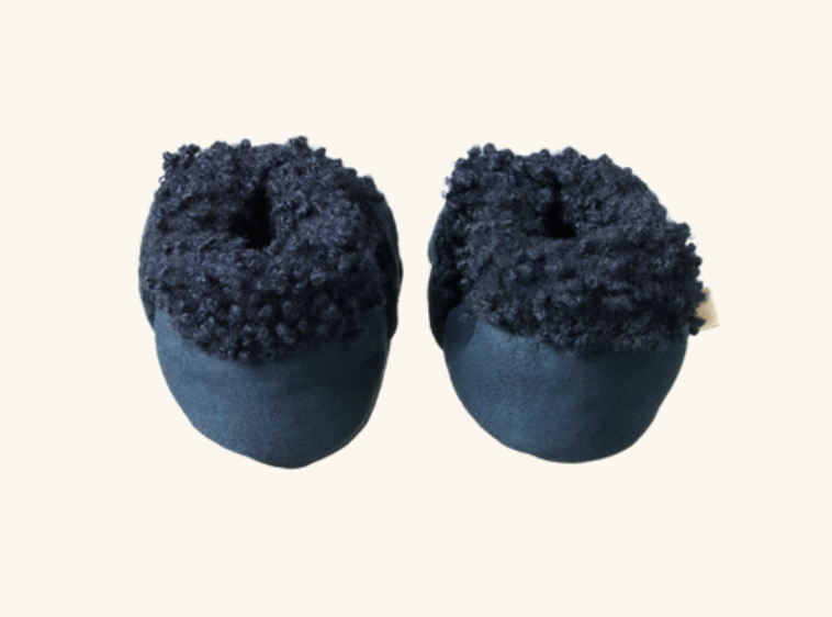 Nature Baby Lambskin Booties Navy