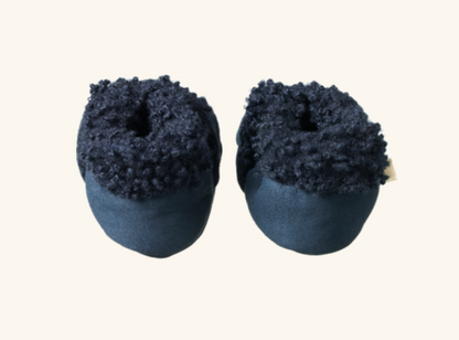 Nature Baby Lambskin Booties Navy