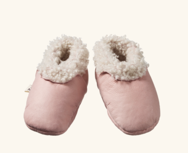 Nature Baby Lambskin Booties Rosebud