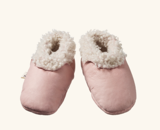 Nature Baby Lambskin Booties Rosebud